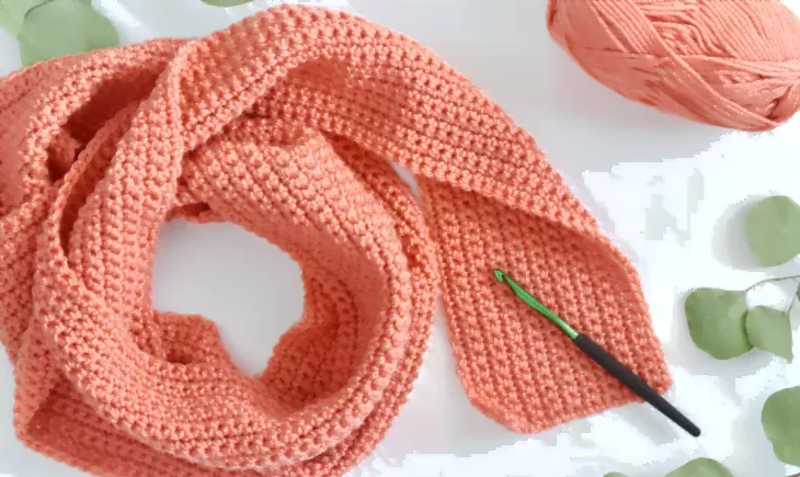 Tutorial of a scarf in crochet made for beginners