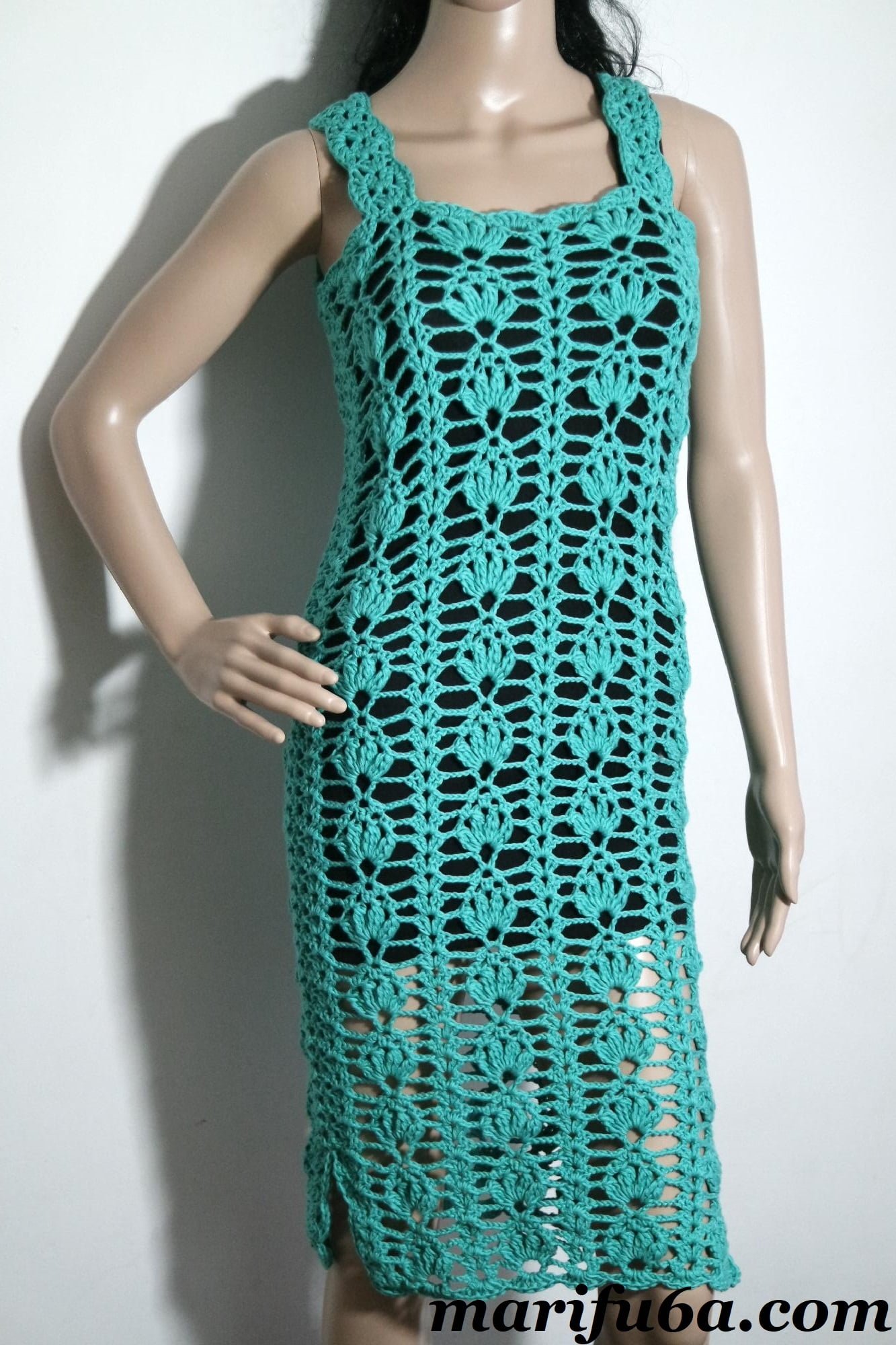 Crochet pineapple summer dress