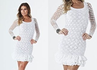 Tutorial on crochet white dress