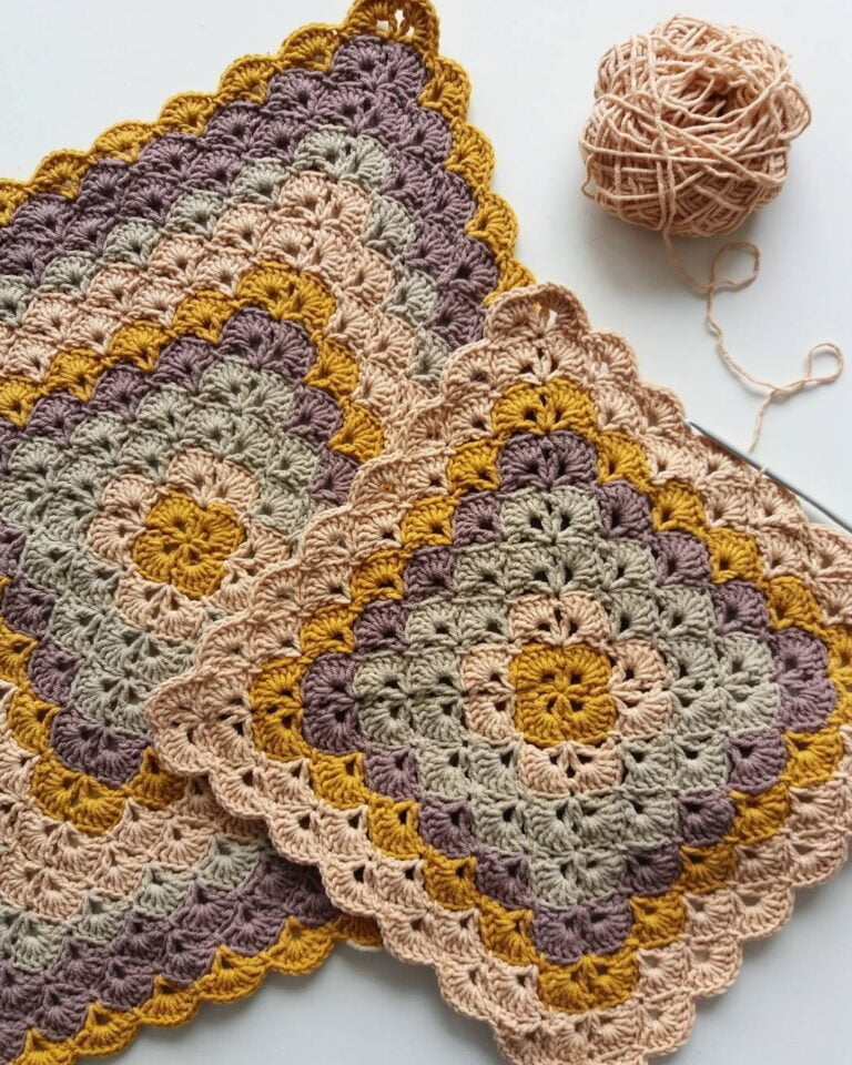 Pattern Crochet Shell Blanket - CRAFTS LOVED