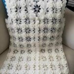 Floral female crochet vest