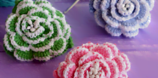 Tutorial on flower crochet in 3D