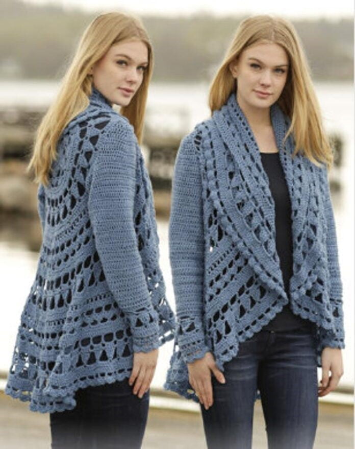 Cardigan crochet tutorial in Circular