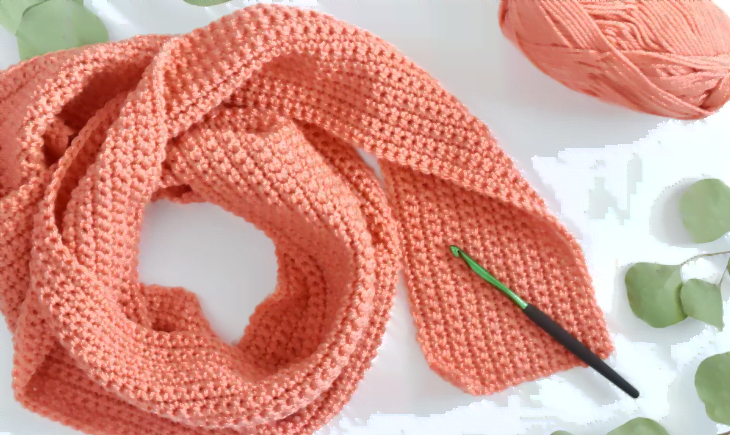 Tutorial of a scarf in crochet made for beginners