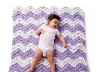 Crochet Chevron Simple Baby Blanket