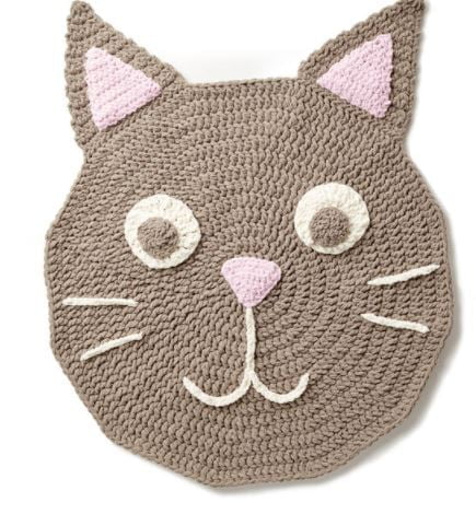 Step by step crochet carpet cat Purrrfect
