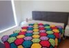 Bed cover in crochet 3D pattern