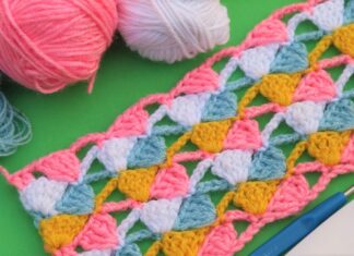 Colorful Crochet baby blanket pattern