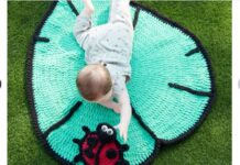 Ladybug pattern crochet mat