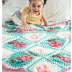 Personalized in crochet baby blanket