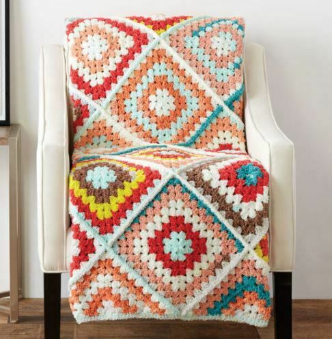 BERNAT RANDOM GRANNY CROCHET AFGHAN