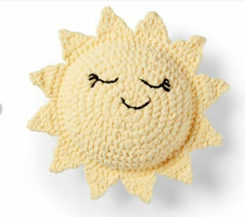 Tutorial on crochet cushion Bernat Sunshine 