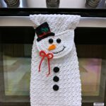 Crochet Snowman Kitchen Towel