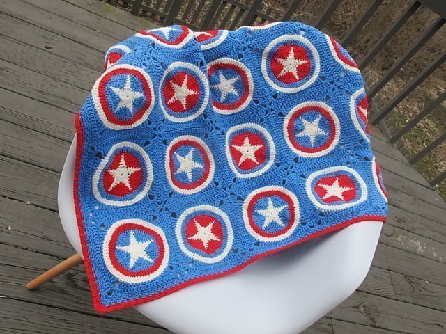 Crochet Captain America Blanket